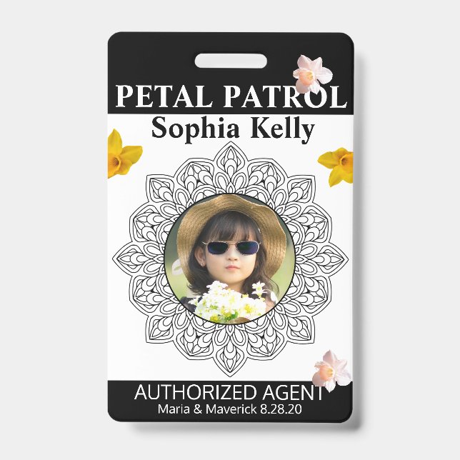 Identificación Tarjeta de chica de flor de la Patrulla de Petrol (Parte frontal)