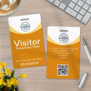 Identificación Tarjeta de código QR para visitantes corporativos