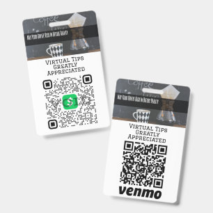 Identificación Tarjeta de código QR sin caché virtual