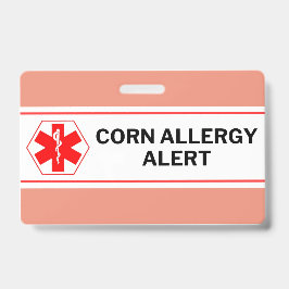 Identificación Tarjeta de Emergencia por Alergia al Maíz