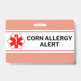 Identificación Tarjeta de Emergencia por Alergia al Maíz