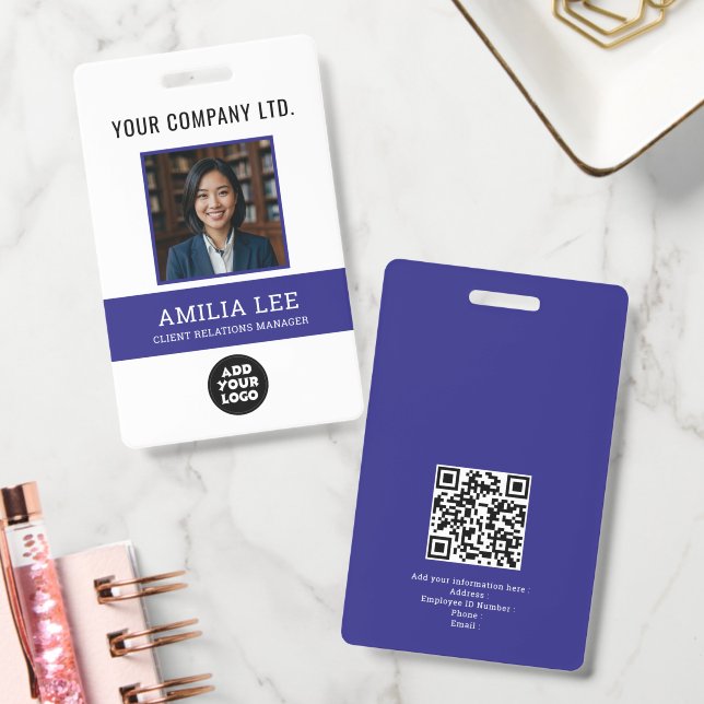 Identificación Tarjeta de Empleado Personalizada con Logotipo de  (Oficina)