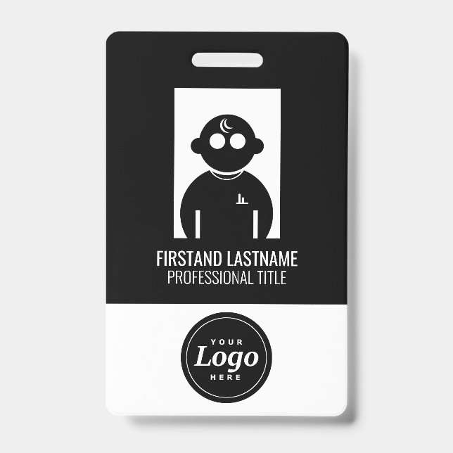 Identificación Tarjeta de empleado V1 negra (Parte frontal)