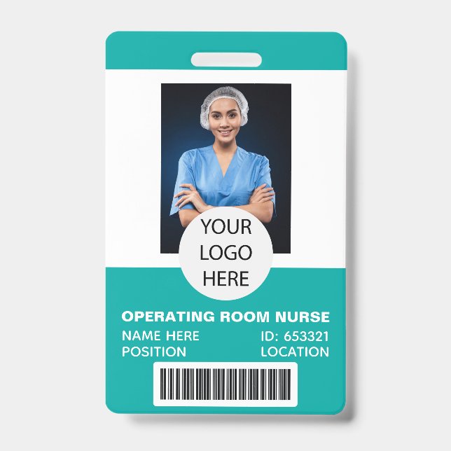 Identificación Tarjeta de enfermería de la sala de operaciones mé (Anverso)