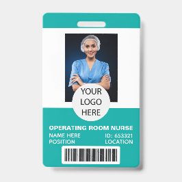 Identificación Tarjeta de enfermería de la sala de operaciones mé