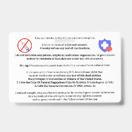 Identificación Tarjeta de Exención de Vacuna