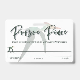 Identificación Tarjeta de insignia de la Convención JW Keepsake |