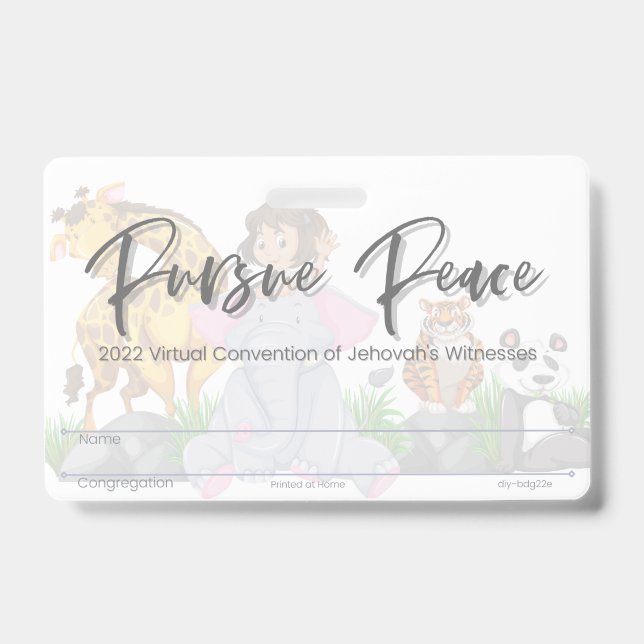 Identificación Tarjeta de insignia de la Convención JW Keepsake | (Parte frontal)