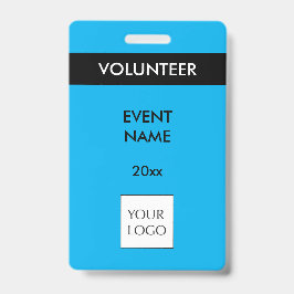 Identificación Tarjeta de logotipo para los voluntarios de evento