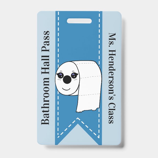 Identificación Tarjeta de pase en el baño de la escuela de profes (Parte frontal)