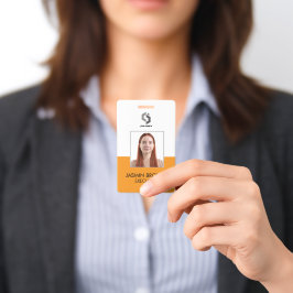 Identificación Tarjeta de placa de nombre y código QR personaliza