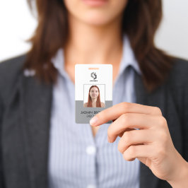 Identificación Tarjeta de placa de nombre y código QR personaliza