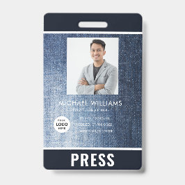 Identificación Tarjeta de prensa del fotógrafo fotográfico