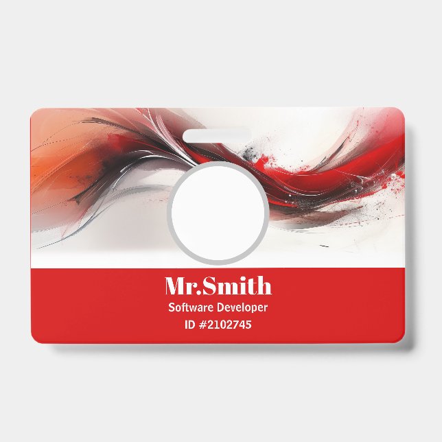 Identificación Tarjeta de presentación de insignias personalizada (Parte frontal)