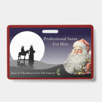 Tarjeta de Presentación de Santa Claus Jesús Es La