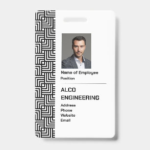 Identificación Tarjeta de seguridad con foto de empleado - Vertic