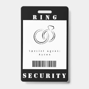 Identificación Tarjeta de seguridad de anillo