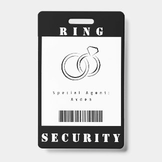 Identificación Tarjeta de seguridad de anillo