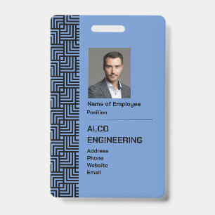 Identificación Tarjeta de seguridad de foto de empleado azul - Ve