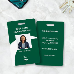 Identificación Tarjeta de seguridad de foto de Empleado Empresari
