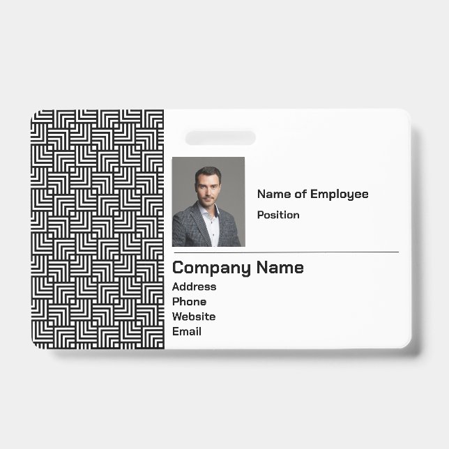 Identificación Tarjeta de Seguridad de la Empresa (Parte frontal)