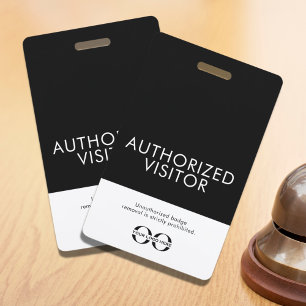Identificación Tarjeta de visita autorizada para personalizable