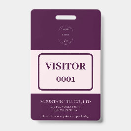 Identificación Tarjeta de visita de código de barras Royal Crimso