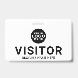 Identificación Tarjeta de visitante con logotipo comercial person