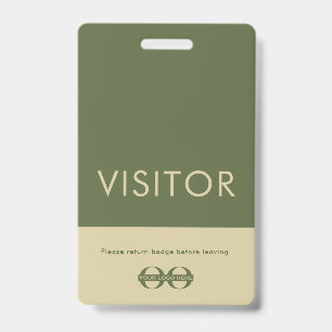 Identificación Tarjeta de visitante con logotipo de la empresa