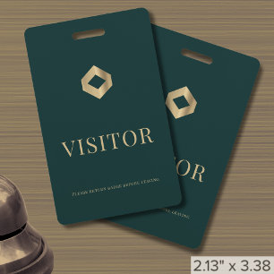 Identificación Tarjeta de visitante de logotipo empresarial