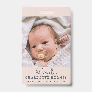 Identificación Tarjeta Doula de foto para bebé