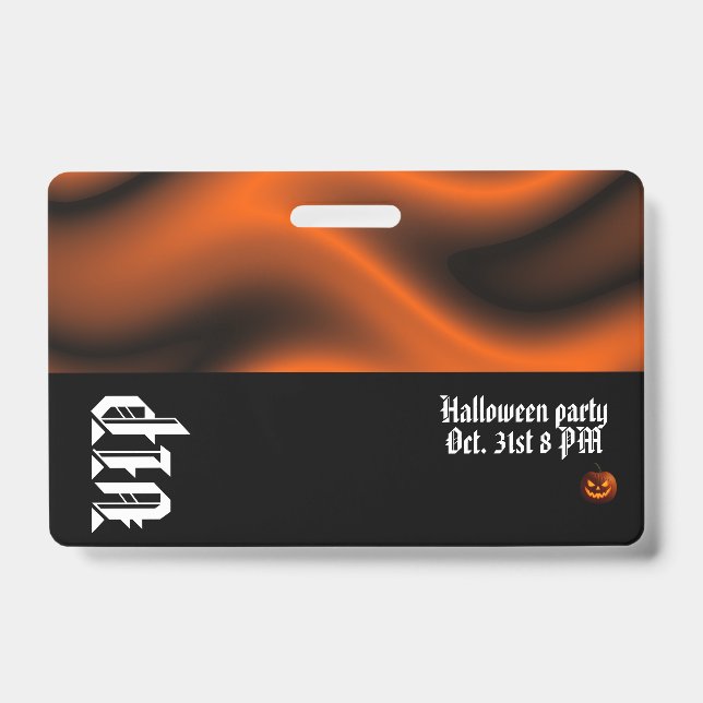 Identificación Tarjeta VIP de Halloween (Parte frontal)