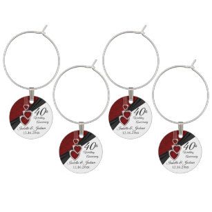 Etiquetas E Identificadores De Copas 40 O Aniversario Boda Zazzle Es
