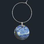 Identificador De Copa VAN GOGH Starry Night<br><div class="desc">"van gogh vincent",  noche estrellada,  "cuadro famoso",  vintage,  estrellas,  cielo,  "arte fino",  azul</div>