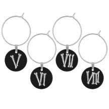 Vintage Roman Bone Numbers V-VIII Fiesta Halloween