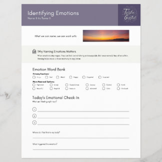 Identificar y navegar hoja de emociones