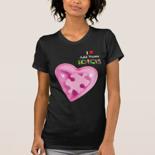 IDIC15 Mujeres Camisa Oscura Personalizar de coraz