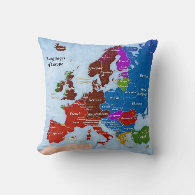 Idiomas de la almohada de Europa (Anverso)