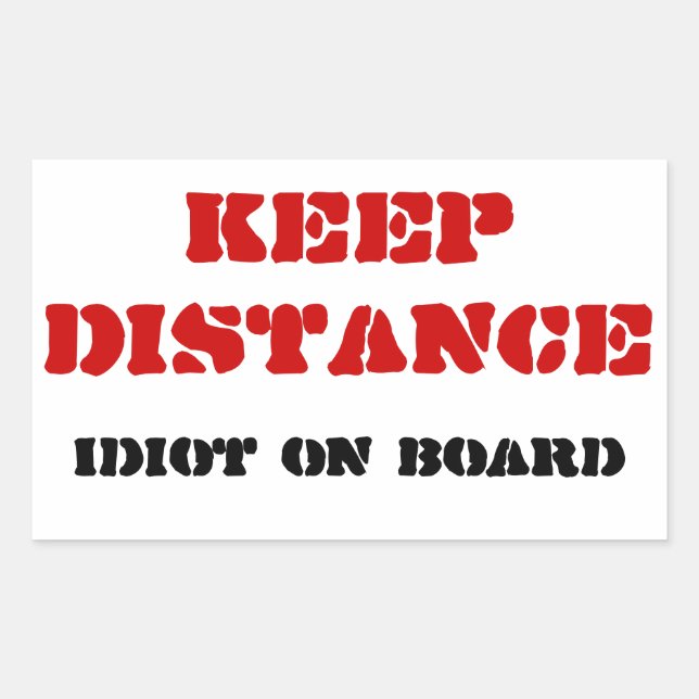 Idiota en pegatinas a bordo (Anverso)