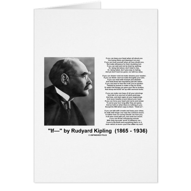 "If—" Poema De Rudyard Kipling (Frente)