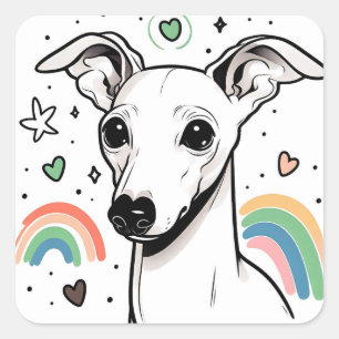 Iggy Italian Greyhound Doodle Pegatinas