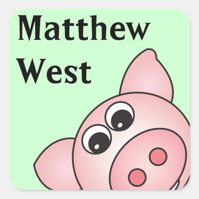 Iggy los Pegatinas personalizados de Piggy (Anverso)