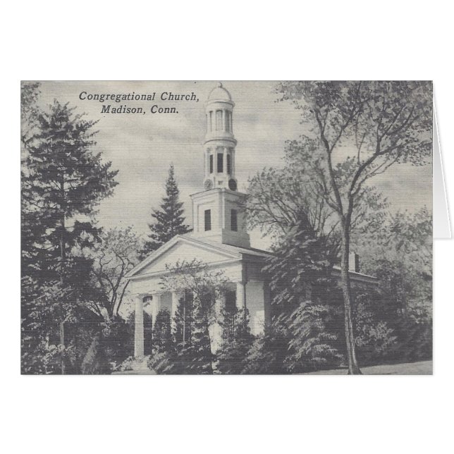 Iglesia Congregal de Madison Notecard (Anverso (Horizontal))