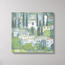 Iglesia de Cassone (Paisaje italiano) Arte vintage