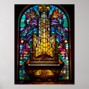 Iglesia de fantasía gótica Órgano de tubos Arte de