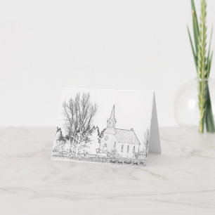 Iglesia de la tarjeta de nota B&W Rindal, el