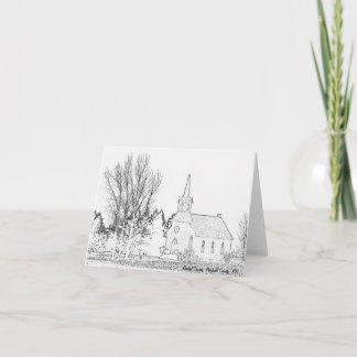 Iglesia de la tarjeta de nota B&W Rindal, el
