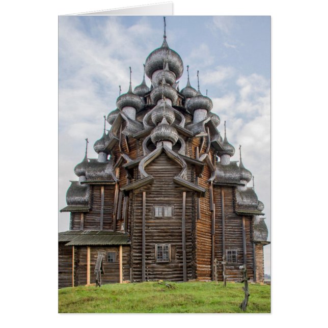 Iglesia de madera ornamentada, Rusia (Frente)
