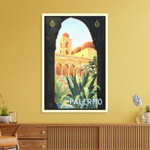 Iglesia de Palermo en Italia, Arte de cartel de vi