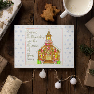 Iglesia de pan de jengibre dulce comunión Navidad